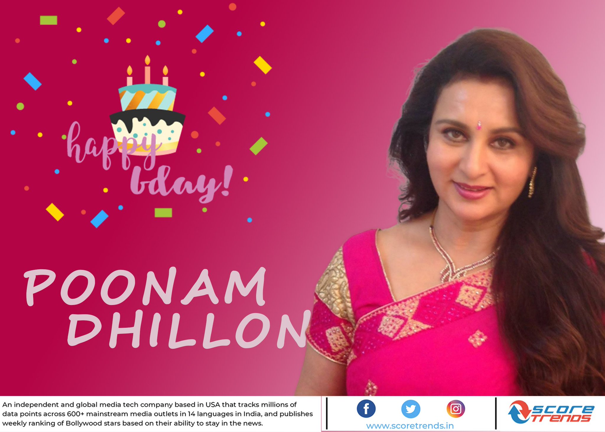 Score Trends wishes Poonam Dhillon a Happy Birthday!! 