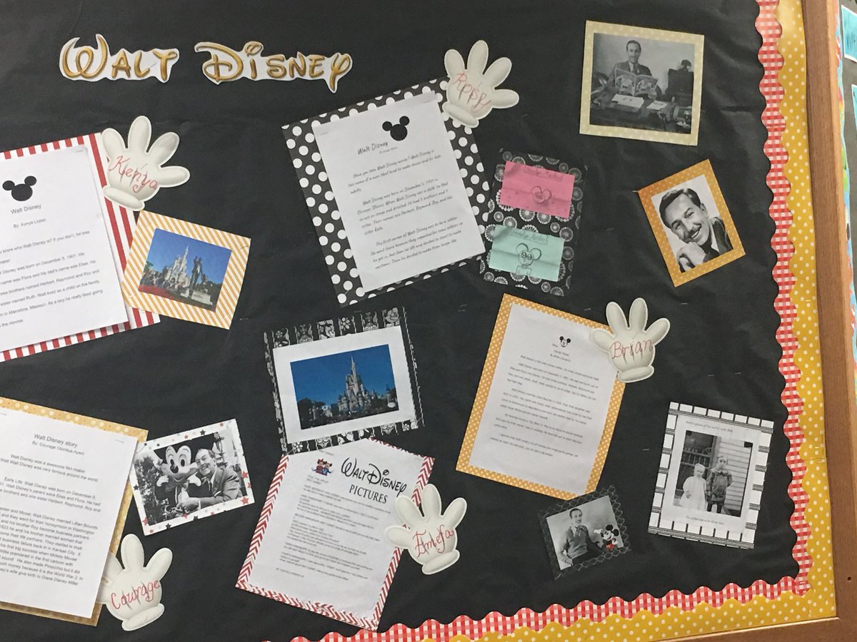 LudlowLindie's tweet photo. My 5th grade ELL students researched and wrote papers about Walt Disney. I am SO proud of their finished projects! https://t.co/KJIJJ230Gc