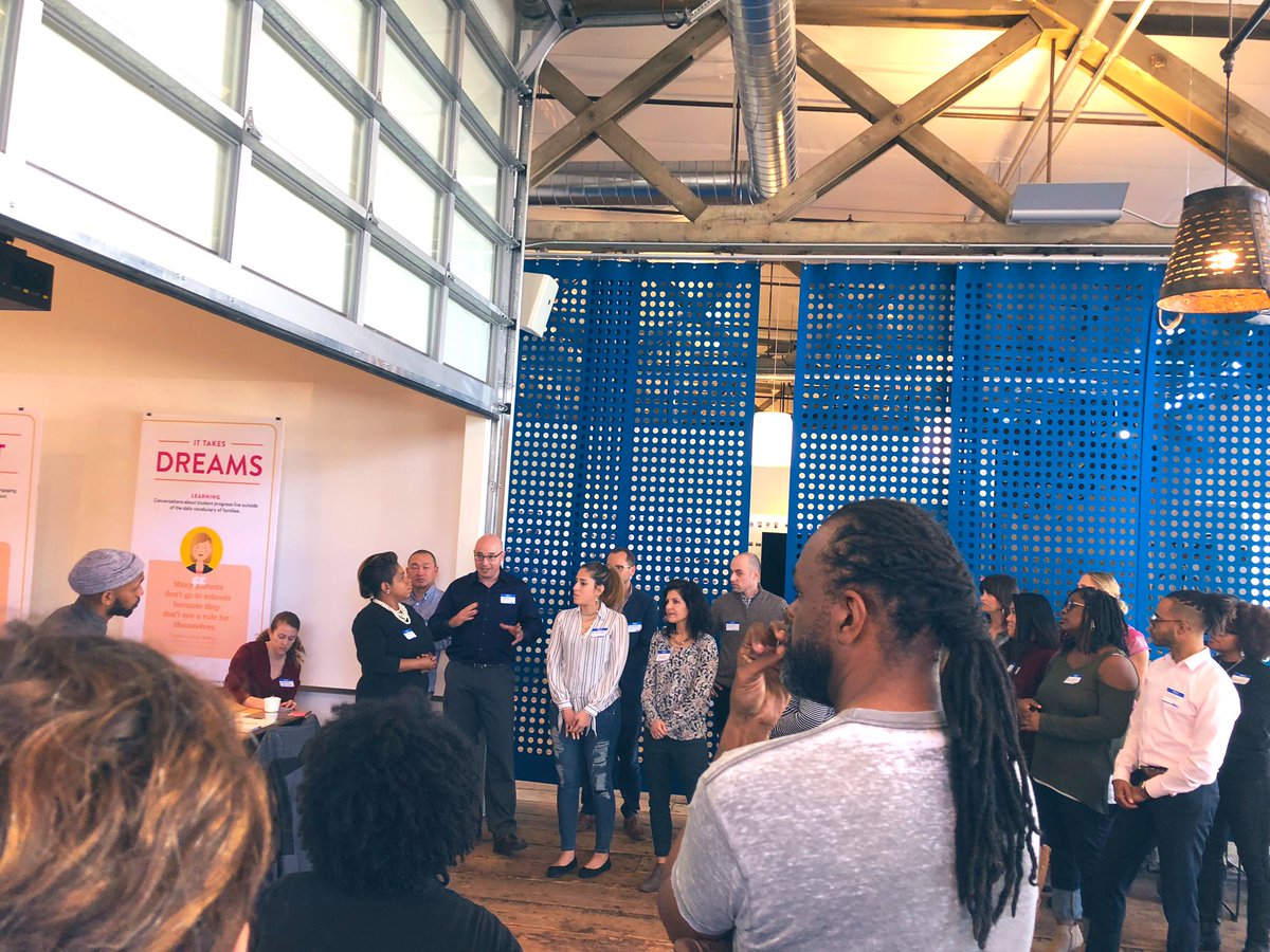 MrsKylieHand's tweet photo. What a beautiful day to get inspired and energized by so many shared ideas about strengthening school / family communication with the @ideo @TeachersGuild community, @ChristoKutztown, @scotthand, and our own community parent. #tguild 💡☀️ https://t.co/xPQADBhhpL
