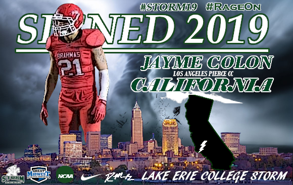 LakeErieFB's tweet photo. Storm Defense added a playmaker today! @jayme_colon
#RageOn #Storm19 #AStormIsBrewing https://t.co/pjUHkRbFlh