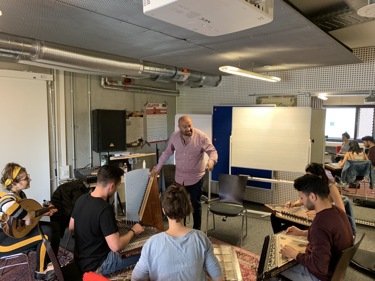 We are very honored to have <a href="/TaksimTrio/">Taksim Trio</a> #kanun player Aytaҫ Doğan giving @Popakademie_BW #WorldMusic students a master class today #NowHappening #WorldMusic cc <a href="/UdoDahmen/">Udo Dahmen</a> <a href="/muhittin_kemal/">Muhittin Kemal</a>