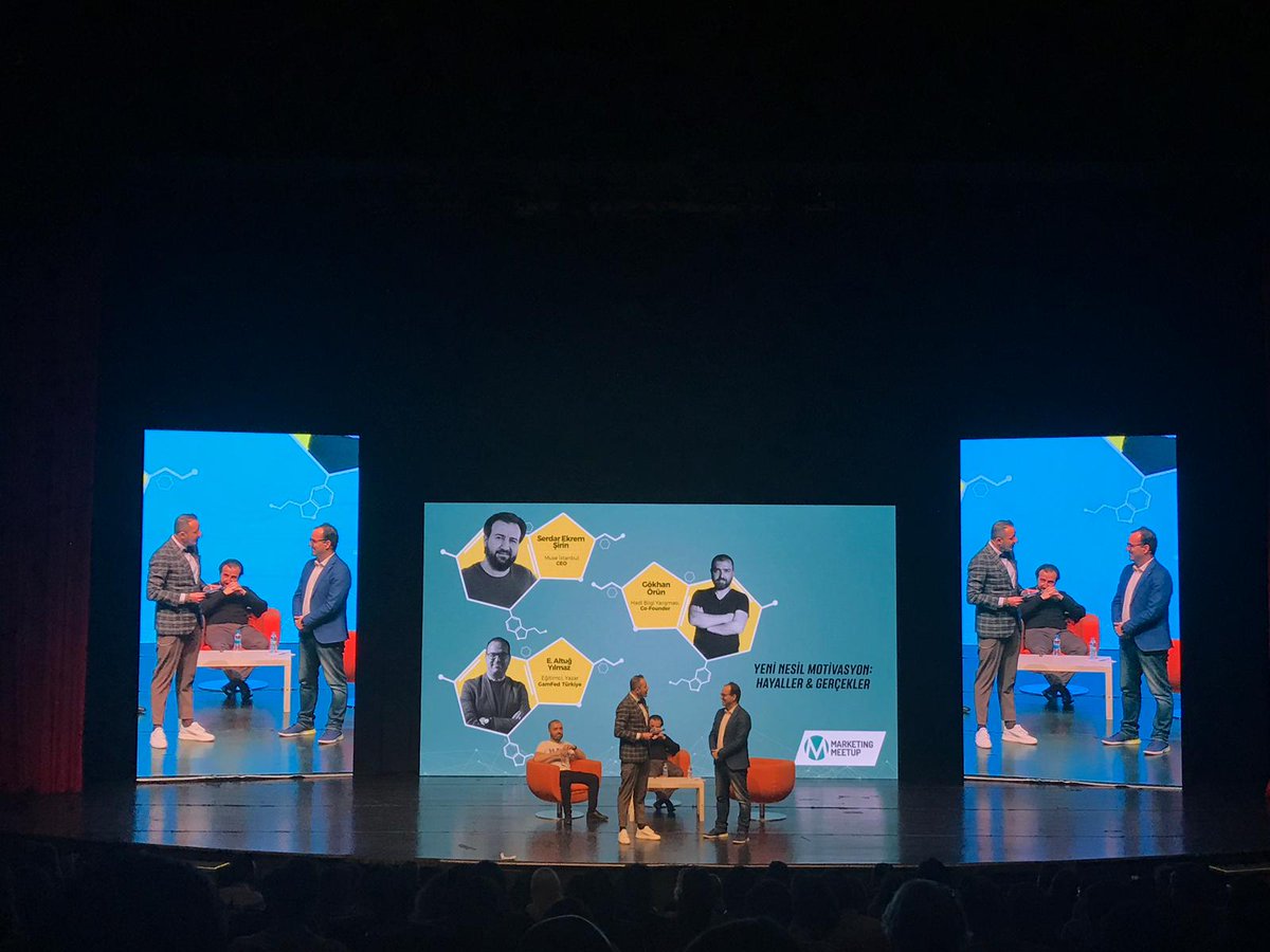 meetupist's tweet photo. "Yeni Nesil Motivasyon: Hayaller Gerçekler" isimli panel ile Hadi-Bilgi Yarışması Kurucu Ortağı @GokhanOrun GamFed Türkiye Temsilcisi @ercanaltug , Muse İstanbul CEO'su @serdarekrems sahnede! https://t.co/y6gOk1z0BT