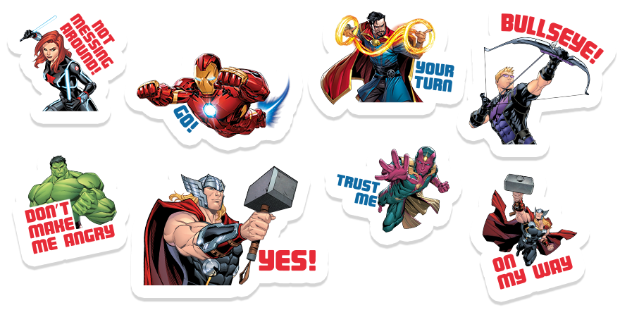 Rakuten Viber on X: The wait is over, we're in the endgame now.  Commemorate the final Avengers movie* with this marvel-ous sticker pack.  *Don't worry this is a no-spoiler pack! Get it