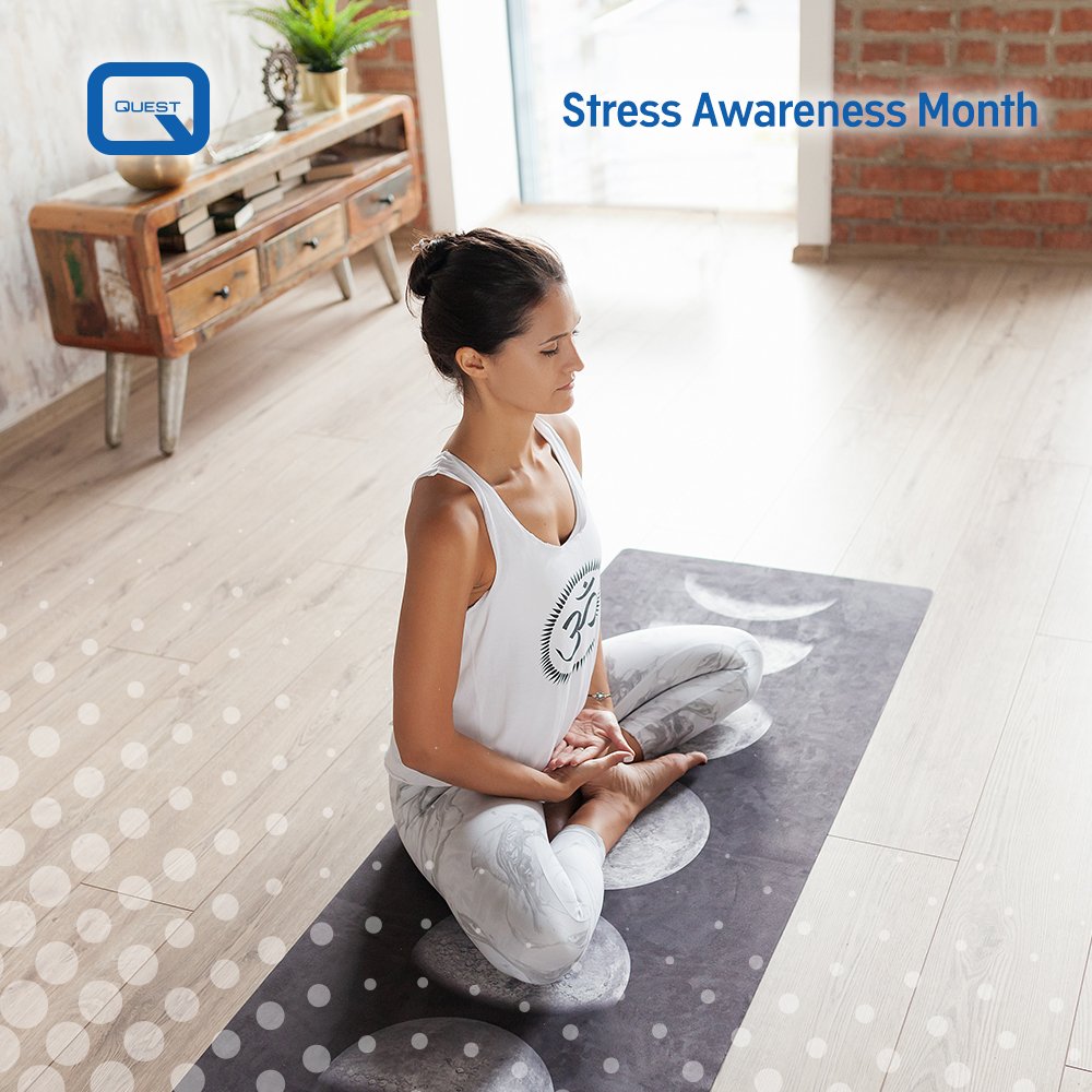 QuestHealth's tweet photo. Take slow breaths and meditate, concentrate on the present without worrying about the future to lead a stress free life.

#stressawareness https://t.co/kA6GXE8hK7