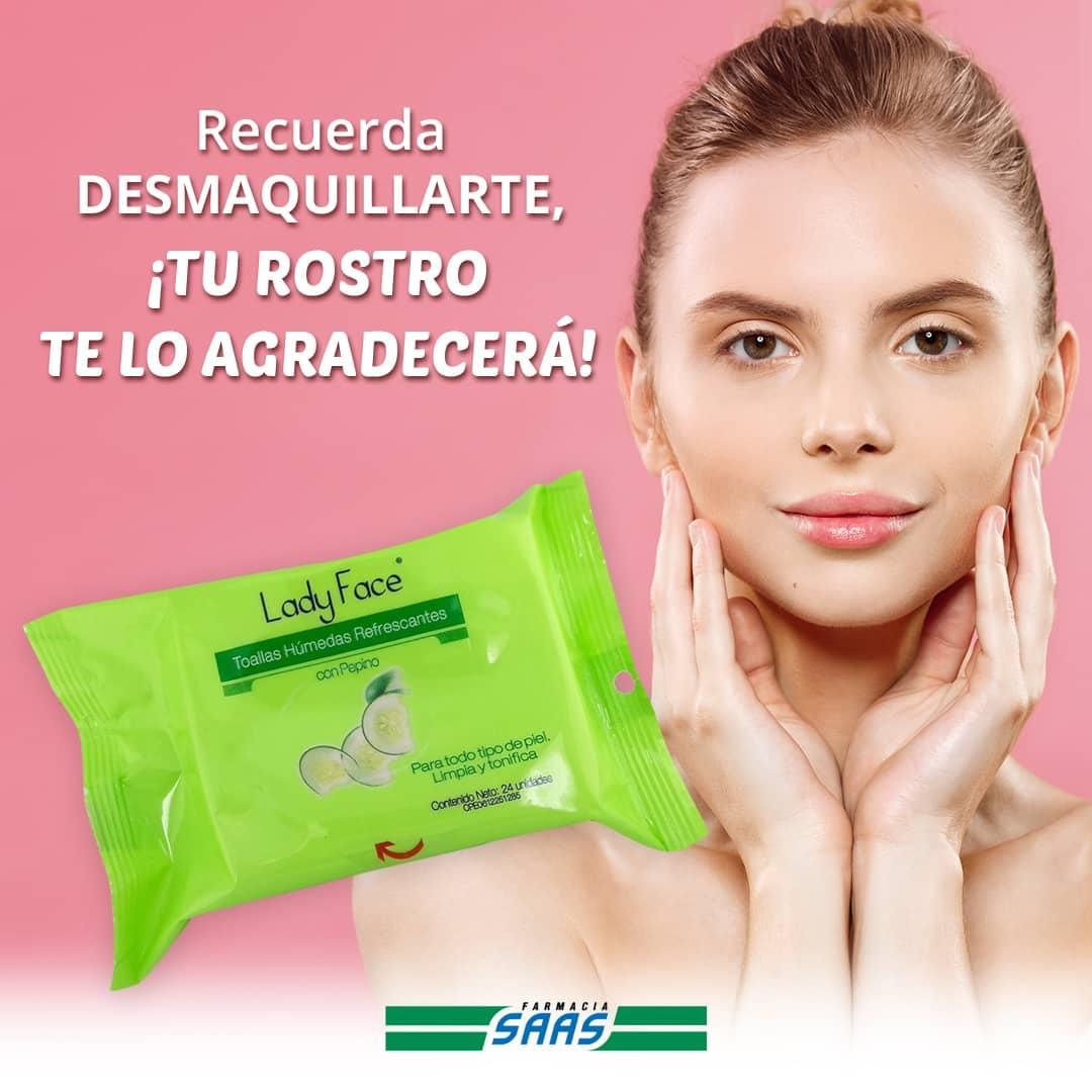 Este es un paso muy importante en nuestra rutina de higiene facial. Con Lady Face remueves las impurezas y restos de maquillaje de una manera fácil y rápida. Al limpiar tu rostro, evitas la obstrucción de poros, resequedad y enrojecimiento de tu cutis #25deAbril