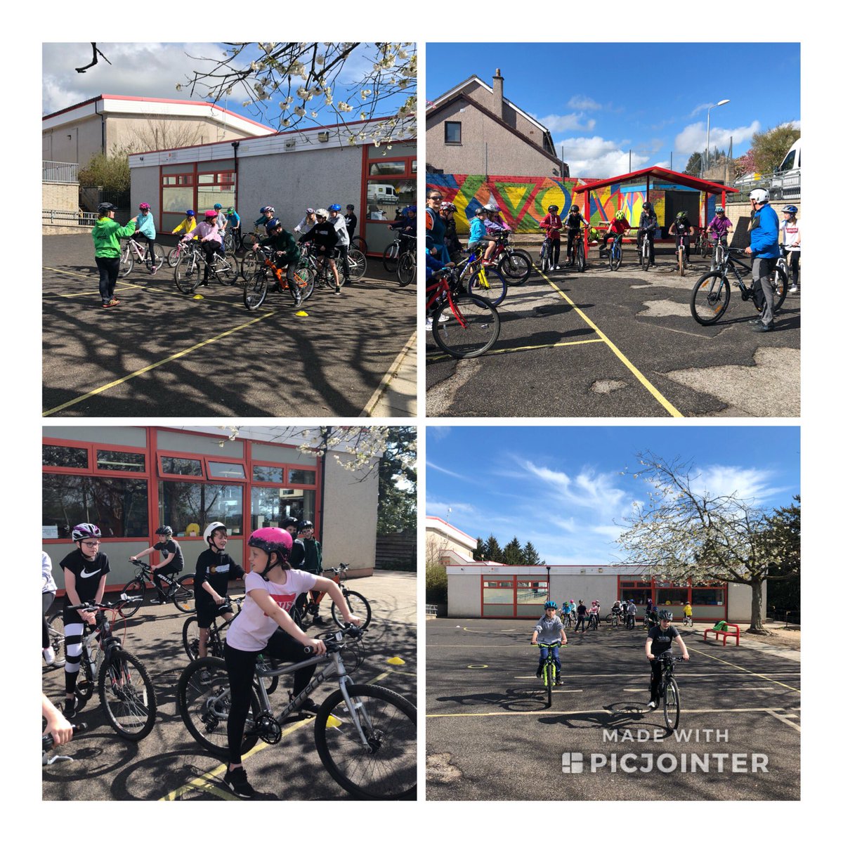 milltimbersch's tweet photo. P7 have started on bikeability 2 sessions with Les and Orla from Adventure Aberdeen. This week they learnt about signalling and manoeuvres before going out on the roads next week! #bikeability #adventureaberdeen @AdventureAberd1 https://t.co/jTuUItQMyu