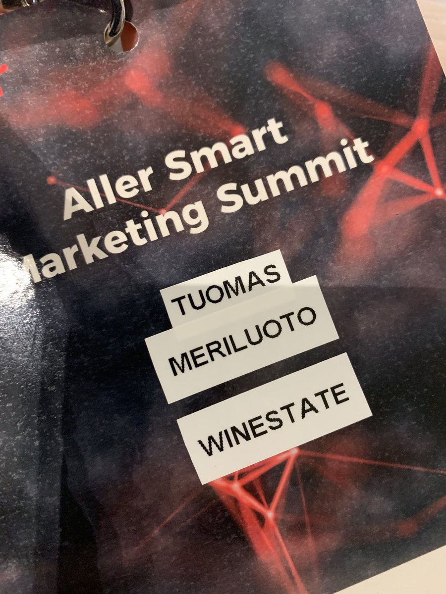 Kohta lauteilla puhumassa mm. sisällöistä viinimarkkinoinnissa. Vähän myös tubettamisesta ja omasta henkilöstäni. #markkinointi #smartmarketing <a href="/AllerMediaOy/">Aller Finland</a> #winestate #tuomasmw #viini