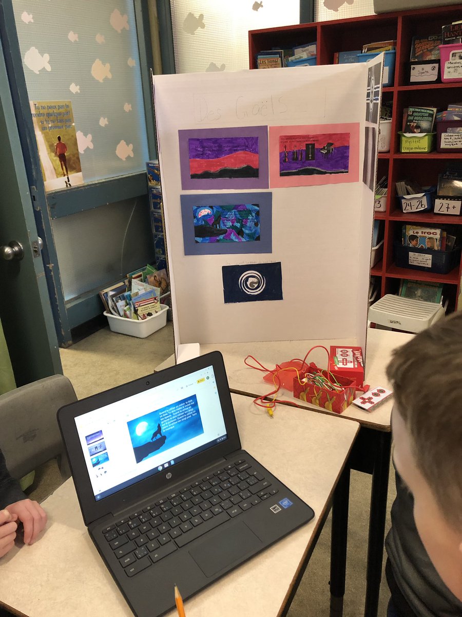 MadameJoubert's tweet image. 3/4J has their inquiry #interactiveprojects up and running @AdesElem #SeeWhatIAmLearning about NS cultures using our @makeymakey from @brilliant_labs and @scratch @Flipgrid