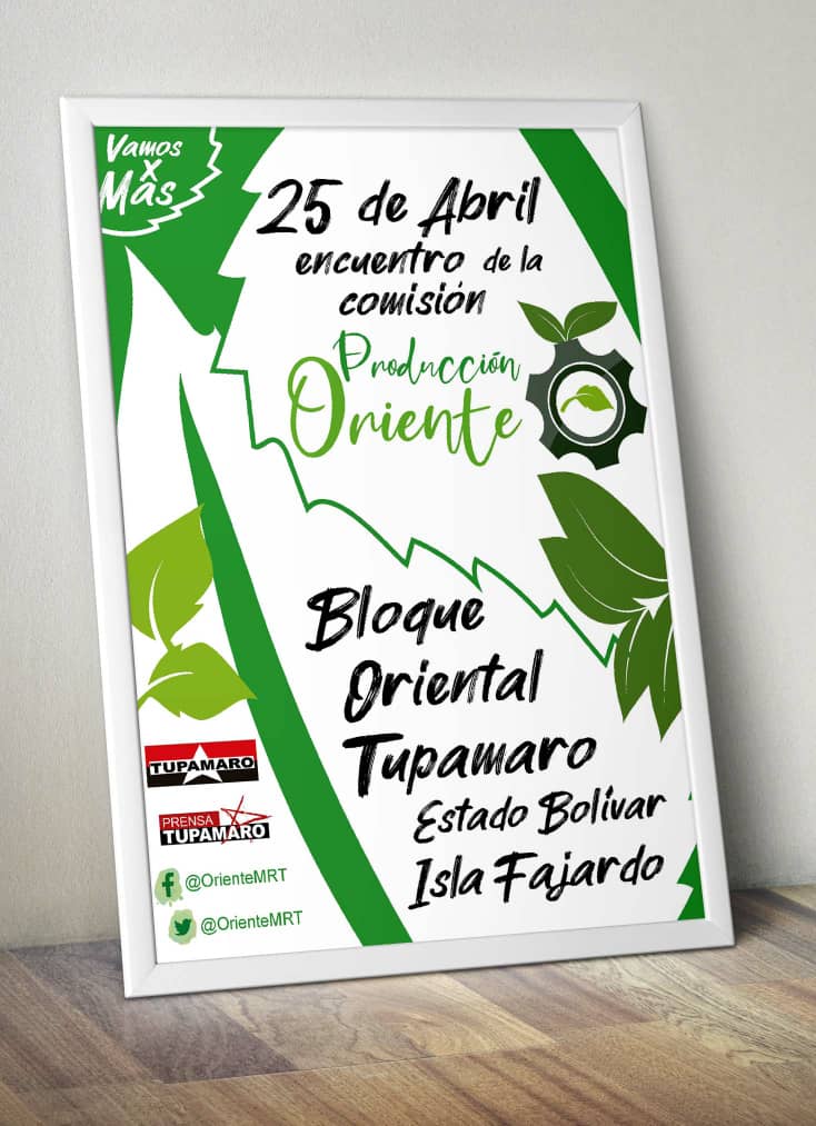 Mira_Venezuela's tweet photo. Hoy,#25Abr, se desarrollará el Encuentro de la Comisi��n de Producción del Bloque Oriental, @OrienteMRT, con el fin de compartir las experiencias productivas de sus estados y planificar el desarrollo de los nuevos niveles de producción de la organización.

#ProduccionTupamaro https://t.co/WbrQQzfOYk