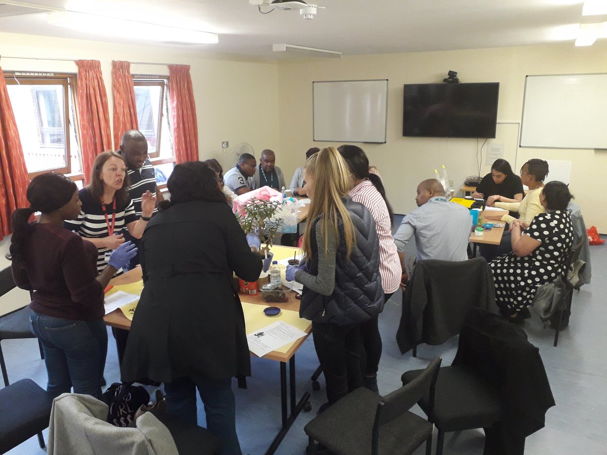 LBH OT team providing a support &amp; skills session for our health care assistants  - a room full of engaged &amp; motivated staff #kmptproud <a href="/GuyPowell16/">Guy Powell</a> <a href="/MaryMumvuri/">Mary Mumvuri MBE</a> @MicheleStreatf2