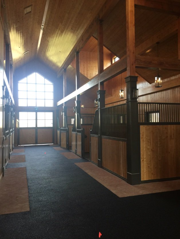 Alstructural's tweet image. Rubber floors poured barn completed