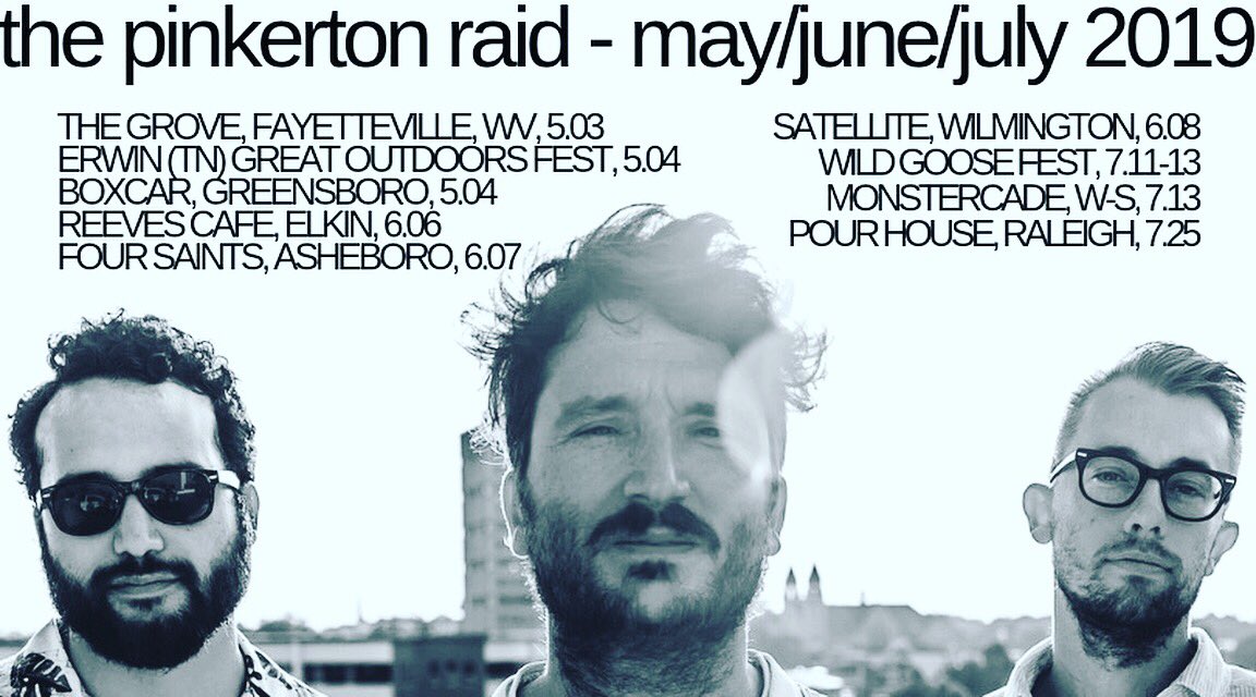 pinkertonraid's tweet photo. Dear @adamianjohn + @yesweekly, hello from #durm. We have 4 upcoming shows in Triad/Foothills: 5/4 @BoxcarGSO w/ @foxture + @rachelkiel, 6/6 @ReevesTheater #liveatfive, 6/7 @FourSaintsBrew, 7/13 #monstercade. https://t.co/CBrJGCDasv