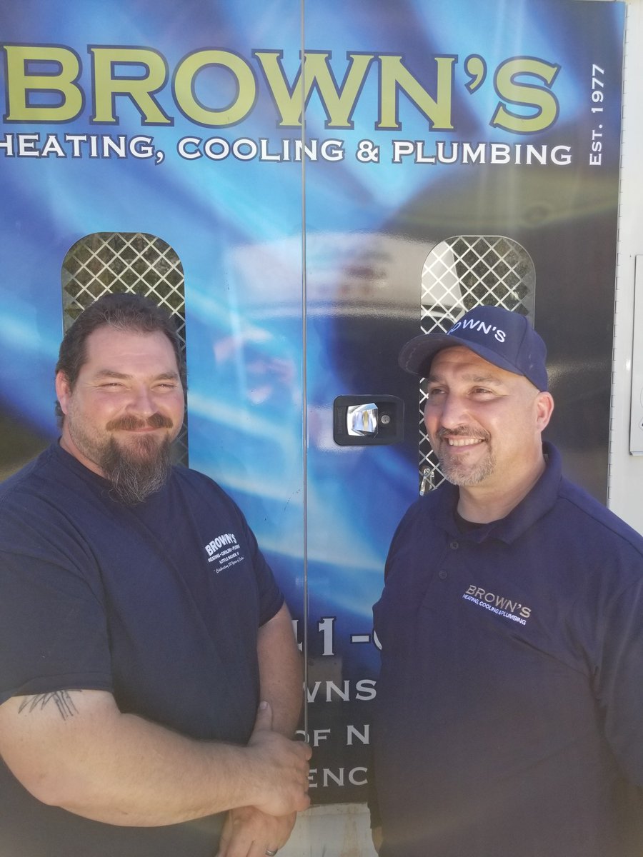 BrownsHC's tweet photo. It's National Hug a Plumber Day! Meet Ray Rogers &amp; Joe Sinagra from our plumbing team! When you need a plumber, call us! #plumbers #love #appreciation #customers #service #local #nj https://t.co/KxhjEsZilw