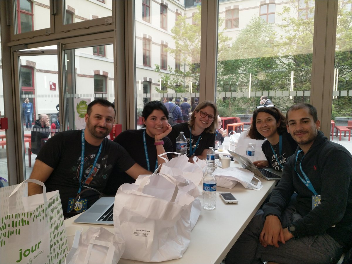 Our amazing <a href="/wp_rocket/">WP Rocket ™</a> team attending #WCParis
