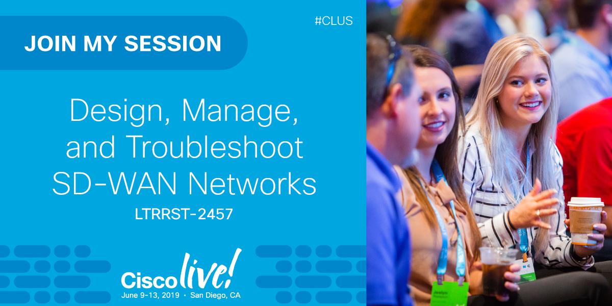 mckinnont86's tweet photo. Seats are filling up fast. See you in San Diego
#CLUS #Cisco #CiscoLive #SDWAN @CiscoLive https://t.co/gcZwUbCMYf