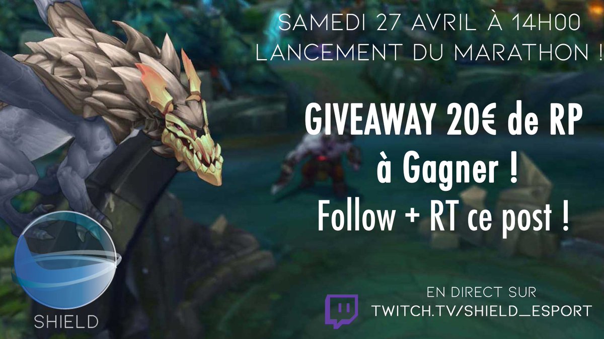 KlanikEsport's tweet photo. ⚠️ #Stream marathon samedi 2⃣7⃣ avril #ShieldUP 🛡️ !

⌚️ Retrouvez @AlexTitiArd et de nombreux streamers de @SHD_corp à partir de 14h00 !

#giveaway Like ❤️ &amp; Retweet 🔄 ce post pour gagner 20€ de rp  🎁

📺https://t.co/hh12JwGhIf https://t.co/LStQMbDxbL