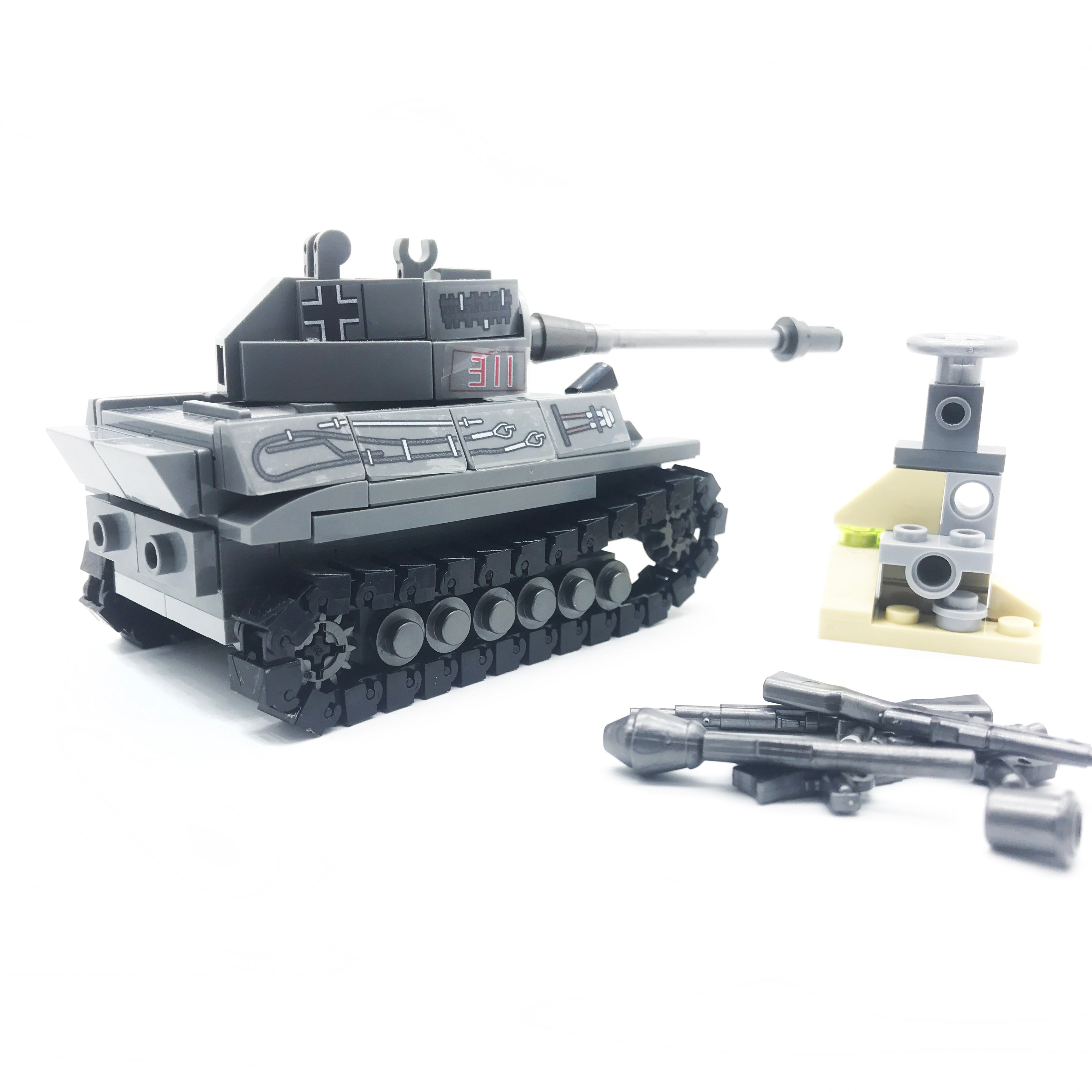 WWII Mini Building Blocks Toys for Kids Age 6+ koolfigure Custom Sets of WW2 German Army Tiger Tanks Tank C- 239PCS