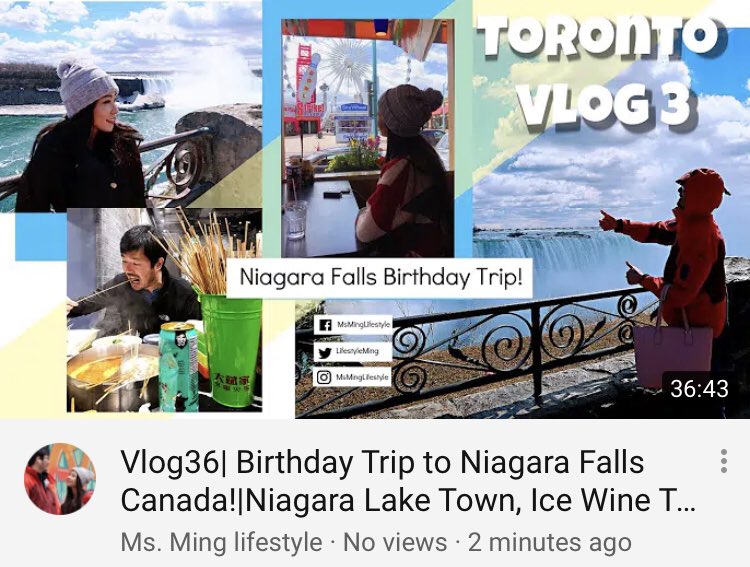 youtu.be/EzGNLlexHSc.
Niagara Falls vlog for my birthday trip!
.
.
.
#NiagaraFalls #Niagara #vlogg #vlog #vlogg #vloggers #traveltocanada #niagarafallscanada @YTCreators @YouTube #travelvlog