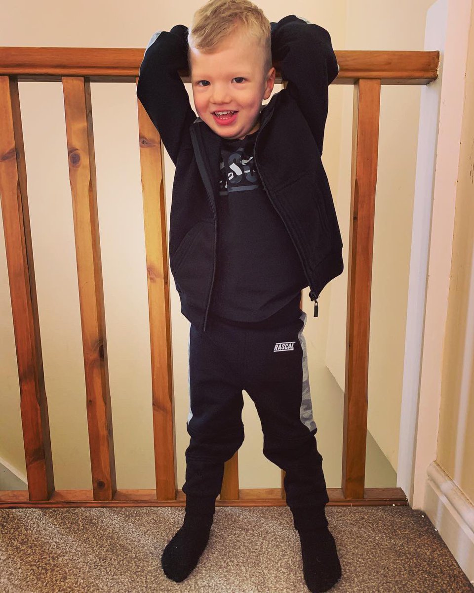 katpollinger's tweet photo. Well Teddy approves of his new @rascal_clothing tracksuit 💙 #tjp #berascal #rascalclothing #toddler #trendyboy https://t.co/AZPo6y8Uge