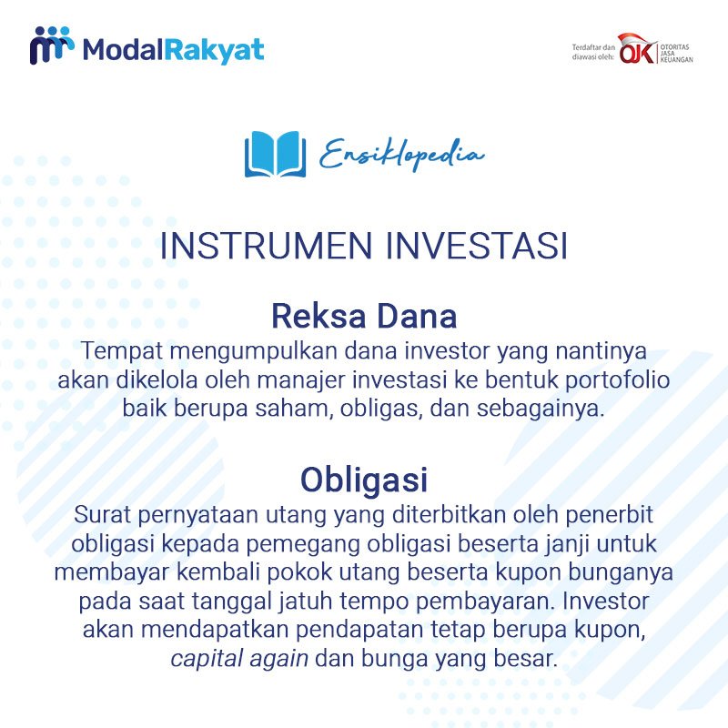 modalrakyatid's tweet photo. Saat ini ada banyak jenis investasi yang bisa dimanfaatkan untuk meningkatkan penghasilan kamu. Yuk, pelajari jenis-jenis investasi bersama Modal Rakyat.
#modalrakyat #p2plending #ojk #fintech #fintechindonesia #investasi #inklusikeuangan #UMKM #startup https://t.co/4u32AvGXcB