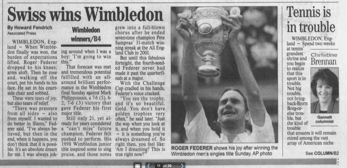 Amusing to see these articles printed side-by-side in 2003.