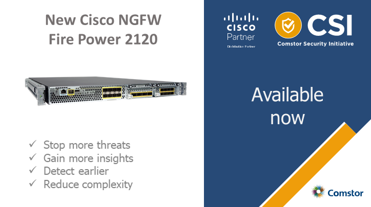 WestconPortugal's tweet photo. Brand new powerful  #Cisco #NGFW Fire Power 2120 maintains outstanding performance even when you activate advanced #security features! Contact your #ComstorCSI lead or Account Manager now to get a quote! https://t.co/wu0itHpayQ https://t.co/9gHlj1YJsw