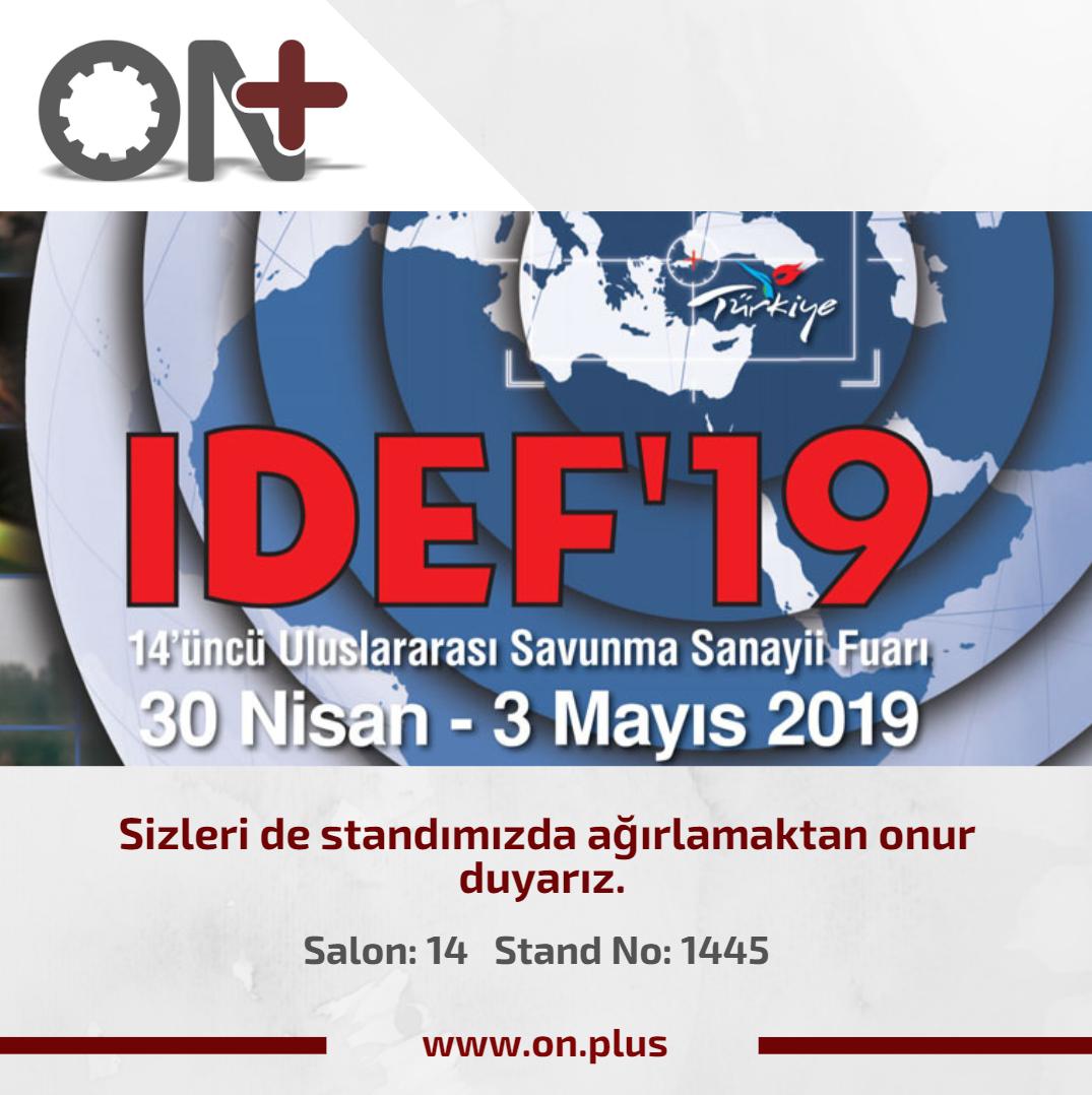#IDEF19 14’üncü Uluslararası Savunma Sanayii Fuarı, 30 Nisan-3 Mayıs 2019 tarihlerinde TÜYAP İstanbul'da gerçekleştirilecektir. Sizleri de 14.Salon, 1445 No'lu standımıza bekliyoruz.