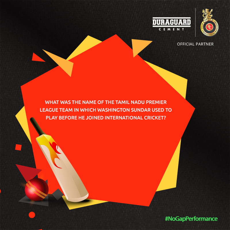 NuvocoVistas's tweet photo. Like our page and Participate in the #NoGapPerformance #RCBQuiz #IPL2019 #ContestAlert Answer a simple question and win exciting prizes. #Nuvoco #Question16 https://t.co/IamsJatk1Q