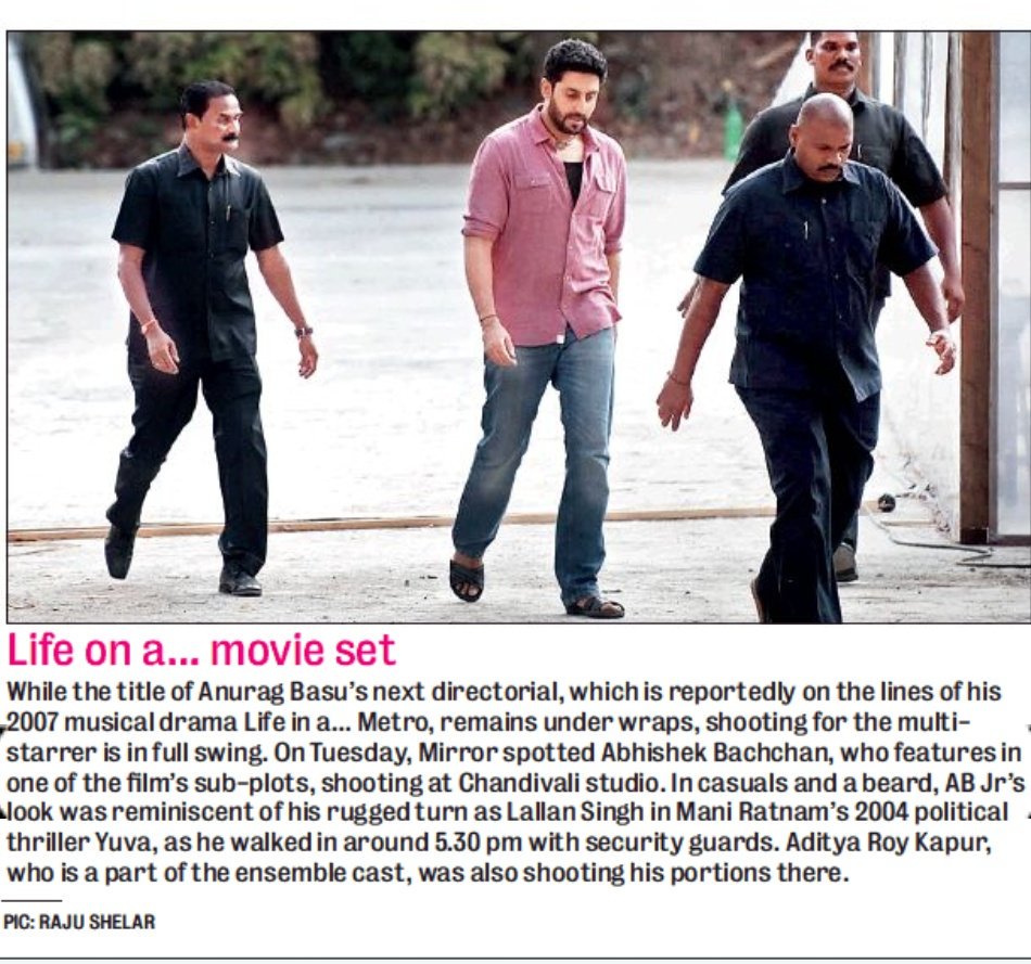 Boss on the movie set of #LifeInAMetro sequel 😍😍😎🕺💃