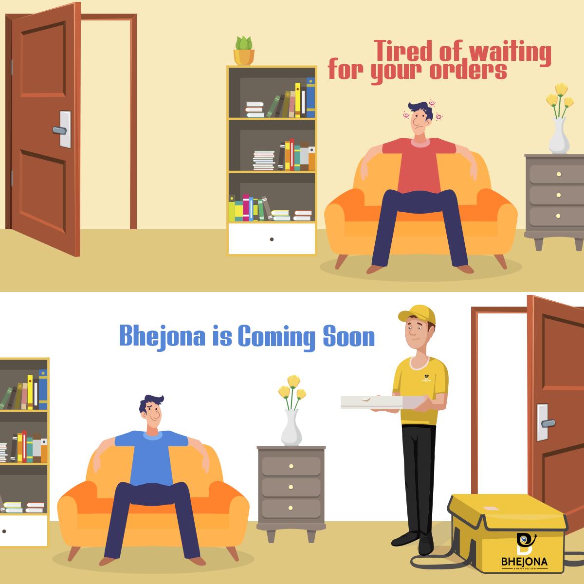 Endless waiting for your orders is about to end.

Bhejona is Coming Soon!
#FastDelivery #homedelivery #comingsoon #gurgaon #shopping #food #grocery #onlinepayments #Savetime #easyuse #happydelivery