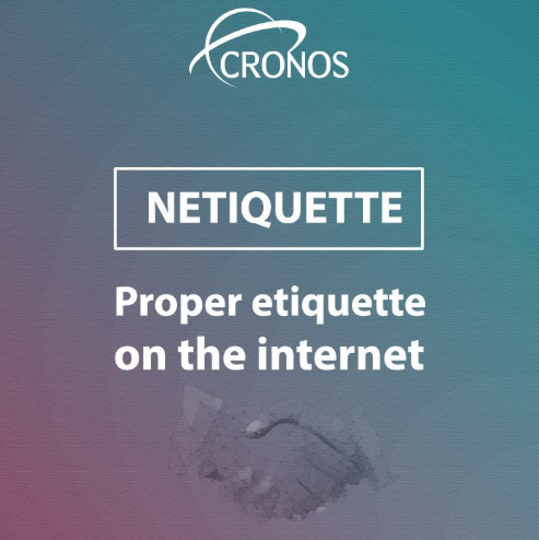 Cronos_Group's tweet photo. Always practice good netiquette! #WordoftheDay https://t.co/db6wWZVBxy