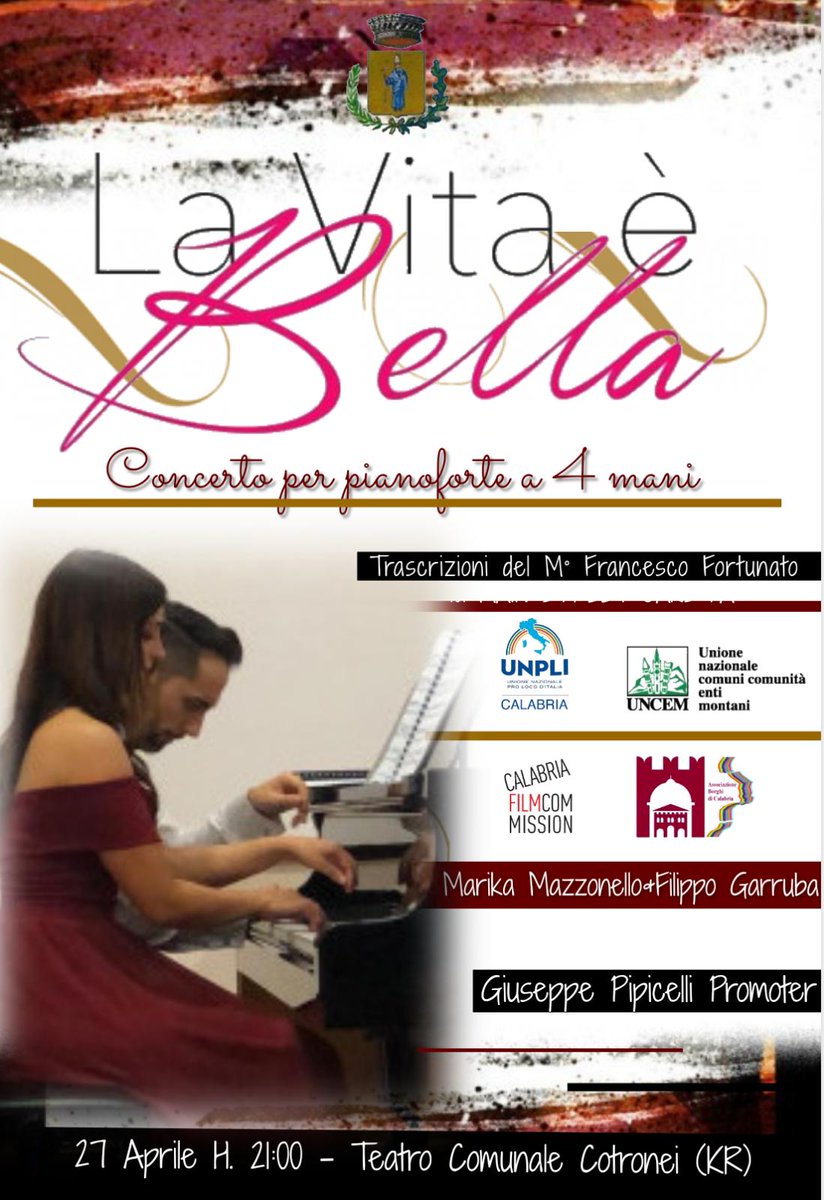 FilippoGarruba's tweet photo. #lavitaèbella #next #concert #piano #recital #4hands https://t.co/Uygs3GdkLf