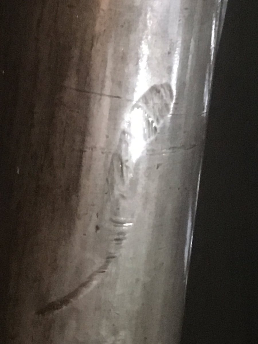 EdFosterEng's tweet photo. This is historic damage to the number three cylinder connecting rod on the #riverdonengine on @ironworkthursday @KelhamIsland it happened years ago in industry before it’s time in the museum. Ouch! https://t.co/VlQyU72gKy