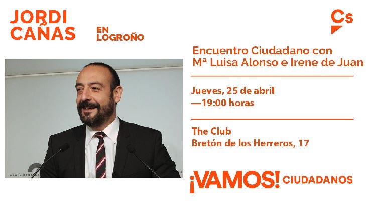 CsLaRioja's tweet photo. 📅 Esta tarde tienes una cita con nuestro #EncuentroCiudadano con el candidato de Cs al Parlamento Europeo, @jordi_canyas

🍊 El acto contará con la presencia de nuestras candidatas @MaLuisaAlonso e @Irenedejuan35 
¡te esperamos! 😉

🕚 Desde las 19:00 h
💪🏻🍊 #VamosCiudadanos https://t.co/l1HJvdtRYq