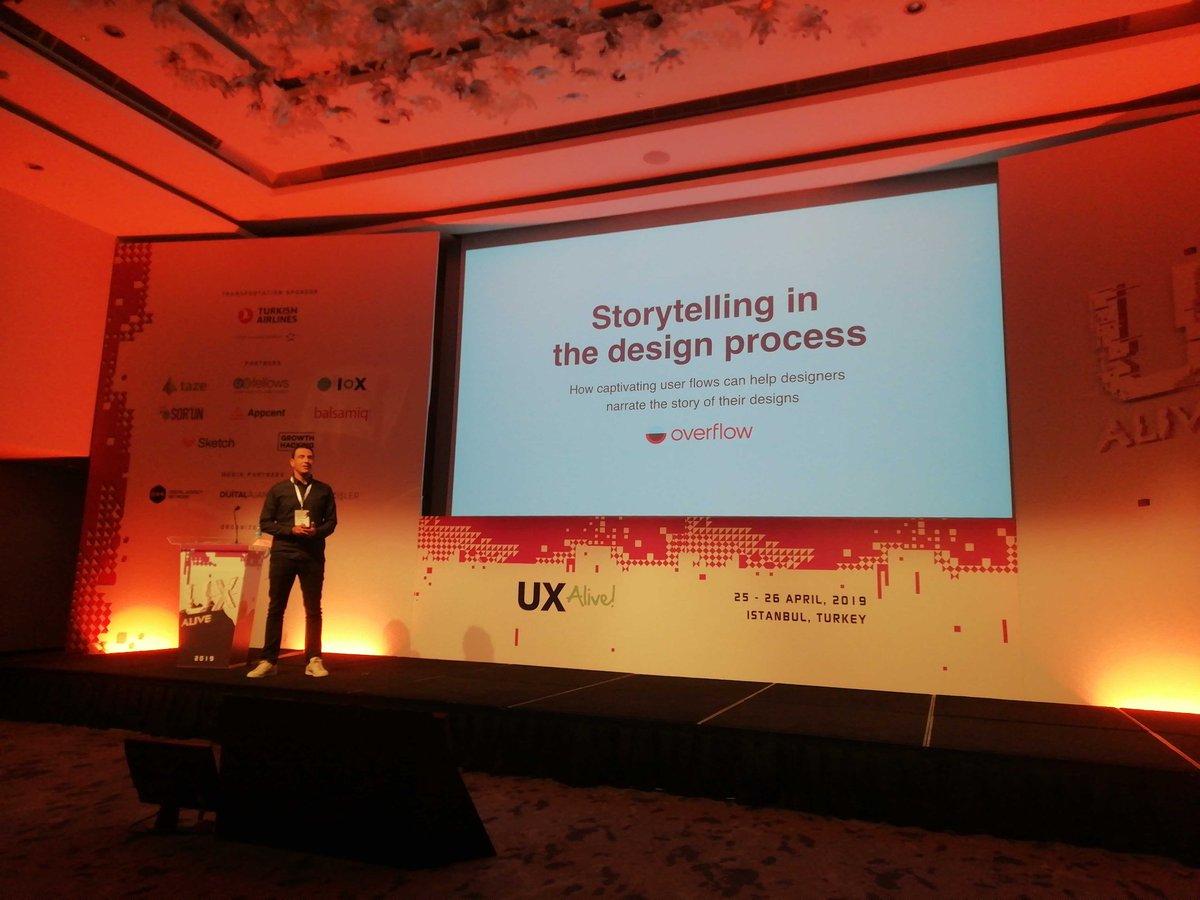 UXAliveTurkey's tweet photo. Alexis Piperides: "Stories inspire people"
@alexispiperides
@protoio
@overflowapp
#uxalive19 https://t.co/Wy8o9rQdaF