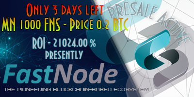 node_fast's tweet photo. Just over 3 days left before the change of collateral for new masternodes. #presale active. https://t.co/BRDCL6ITCw 
#FNS #FASTNODE #FASTNODECOIN #POS #MASTERNODE #SHARED #DISCORDBOTS #NEWCOIN #MN #BESTINVESTMENT https://t.co/h0GGJLB2R0