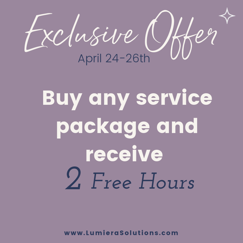 LumieraSolution's tweet photo. No one likes paying full price. That's why we're hosting a huge sale for you to say Thank You! Click here to start saving.: https://t.co/4ymtOiQaa3 #LumieraSolutions #GetItAllDone #Freelance #VirtualBusinessBestie #FreeingUpTime https://t.co/C8CCoOgFmX