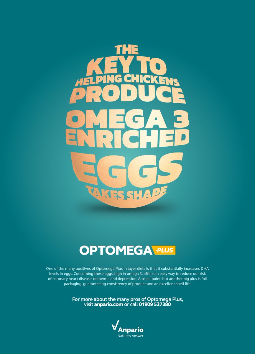 anparioplc's tweet photo. #Didyouknow - Consuming eggs high in #omega3 from #OptomegaPlus fed hens can offer an easy way to reduce risks of coronary heart disease, dementia and depression. #poultry #chickens #livestock #sustainability #eggs #ThursdayThoughts #NaturesAnswer

https://t.co/Cdf51c8Wko https://t.co/1d4V0sPDtB