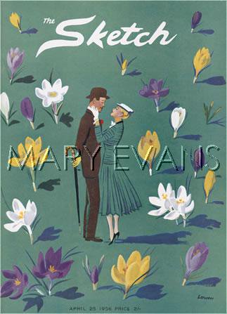 Mary_Evans's tweet photo. Very lovely spring-heavy cover by Lowen for The Sketch, published #OTD in 1956.  Remember we have the complete run of this amazing magazine from 1893 to 1958 as part of the Illustrated London News archive. #cover #frontcover #onthisday #magazinearchive https://t.co/o1hV69s0Im