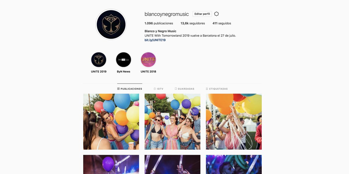 Sigue el instagram oficial UNITE With #Tomorrowland Barcelona y no te pierdas exclusivas. instagram.com/blancoynegromu…