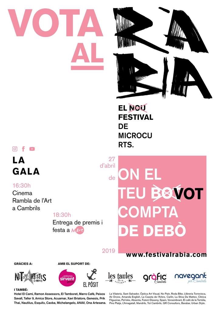 Nit_Artistes's tweet photo. Us esperem dissabte! No hi falteu!!! #Ràbia #Microcurts #Cambrils @rabiafestival @Rambladelart https://t.co/dCu6NMcyd4