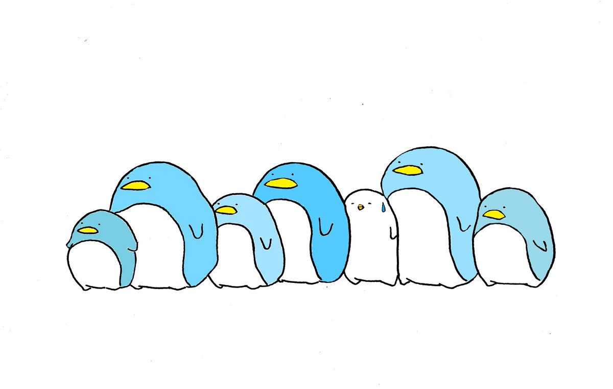うぱ Twitterren ペンギンの列に迷い込んだ鳥 イラスト好きな人と繋がりたい 世界ペンギンデー ペンギンの日 Worldpenguinday なにかのとり