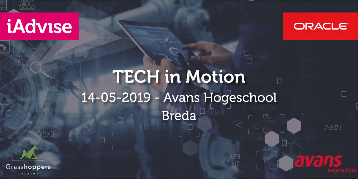 14 mei, <a href="/AvansHogeschool/">Avans Hogeschool</a> #TechInMotion congres voor studenten en bedrijfsleven.  Samen met <a href="/iAdvise_live/">iAdvise</a> en <a href="/Oracle_NL/">Oracle Nederland</a> verzorgt @JanVanTiggelen een presentatie rond #SmartIT #SmartIndustries’. buff.ly/2ICklKH