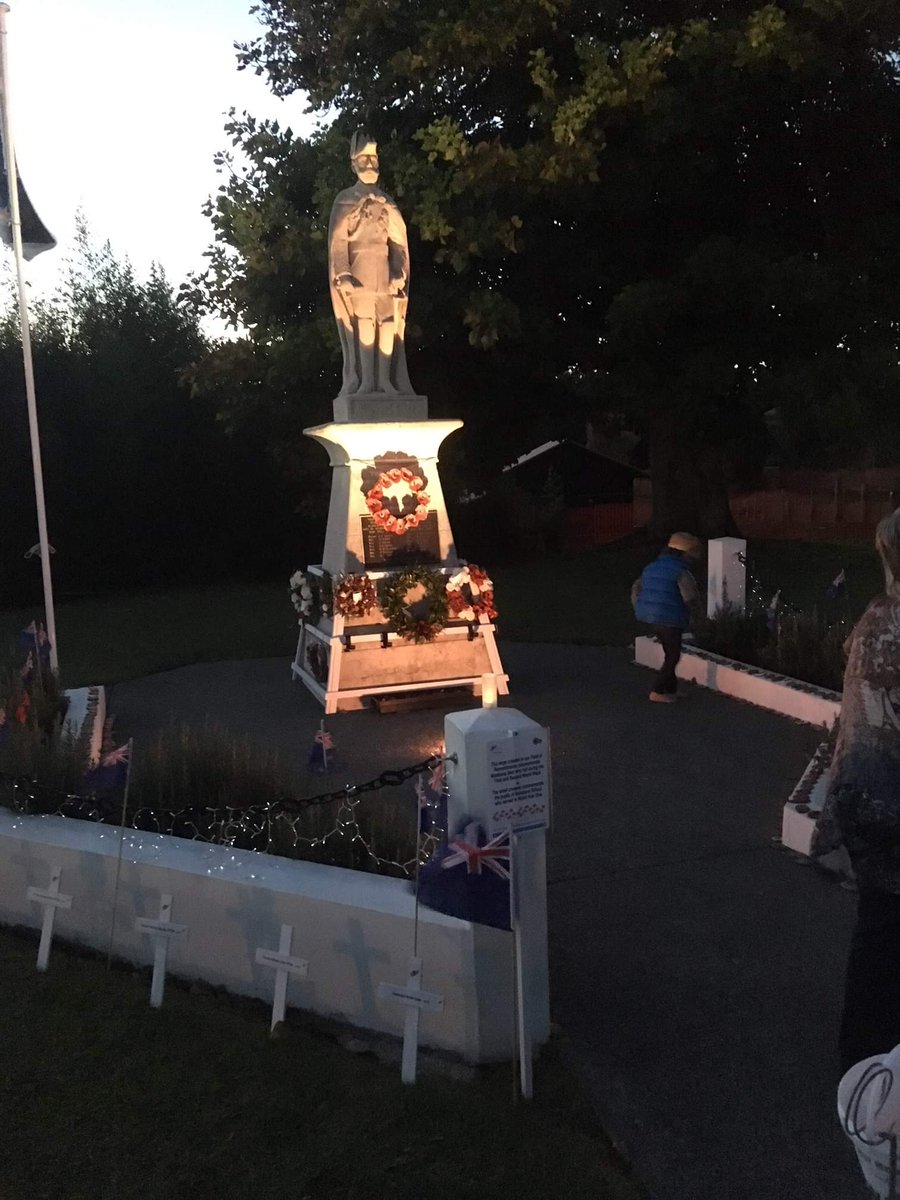 Just after our first ever dawn service. Cold but the rum helped.