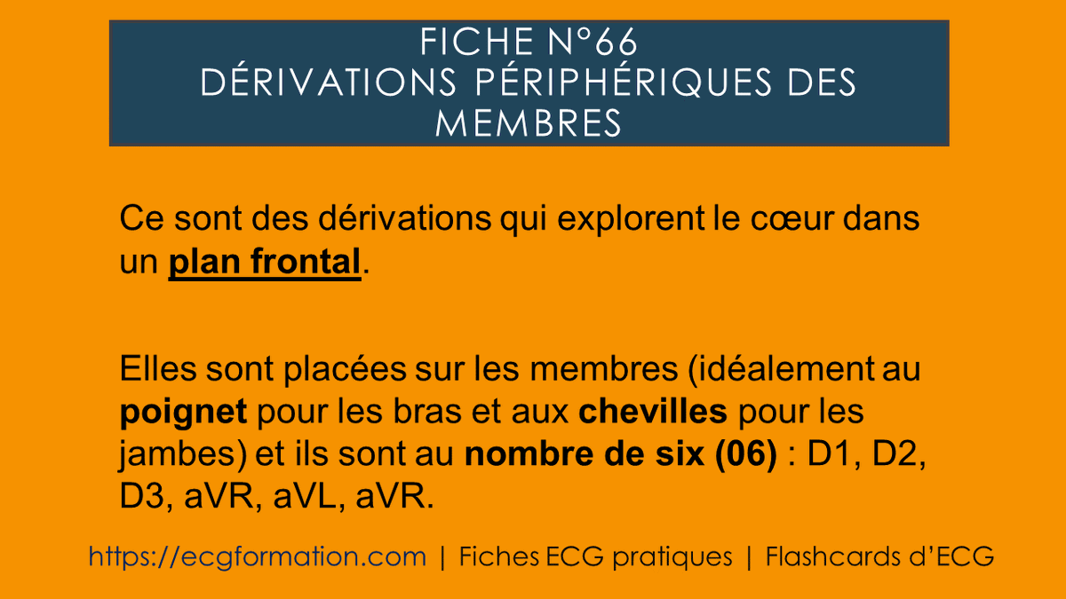 EcgFormation's tweet photo. Fiche N°66 | Dérivations périphériques des membres.
#ecgformation #ecg #ekg #electrocardiogramme #cardiologie #cardio #formationecg #medecine #électrode https://t.co/alazoGEZoJ