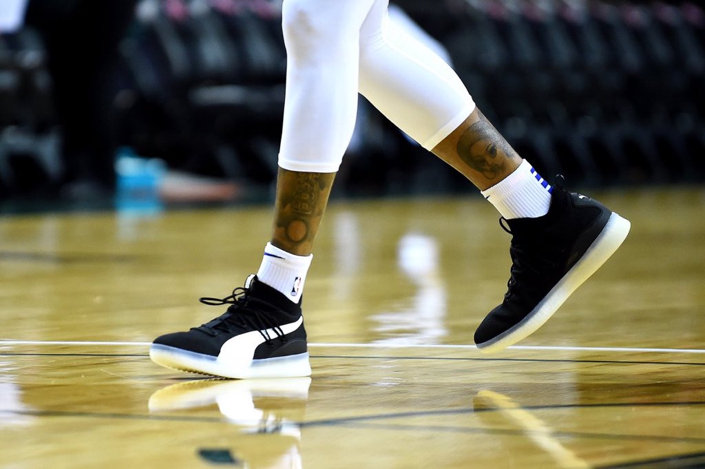 puma clyde court black white