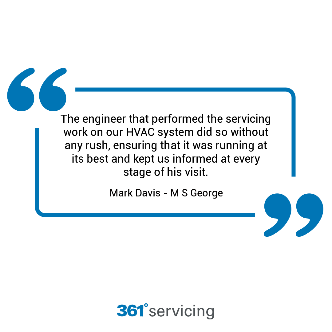 Our teams are experts in ensuring that your system is performing at its best.

Check out what Mr Davis from M S George, had to say. #TestimonialThursday #HVACServicing