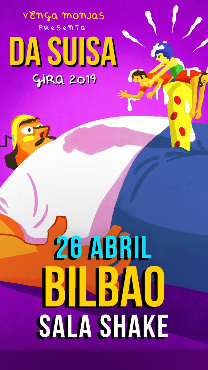 vengamonjas's tweet photo. Este finde #DASUISALive en BILBAO - LOGROÑO - VALLADOLID. Es un show políticamente correctísimo, así que que nadie se asuste. Entradas aquí: https://t.co/4RJquEEkXL https://t.co/O7aTcnWB40