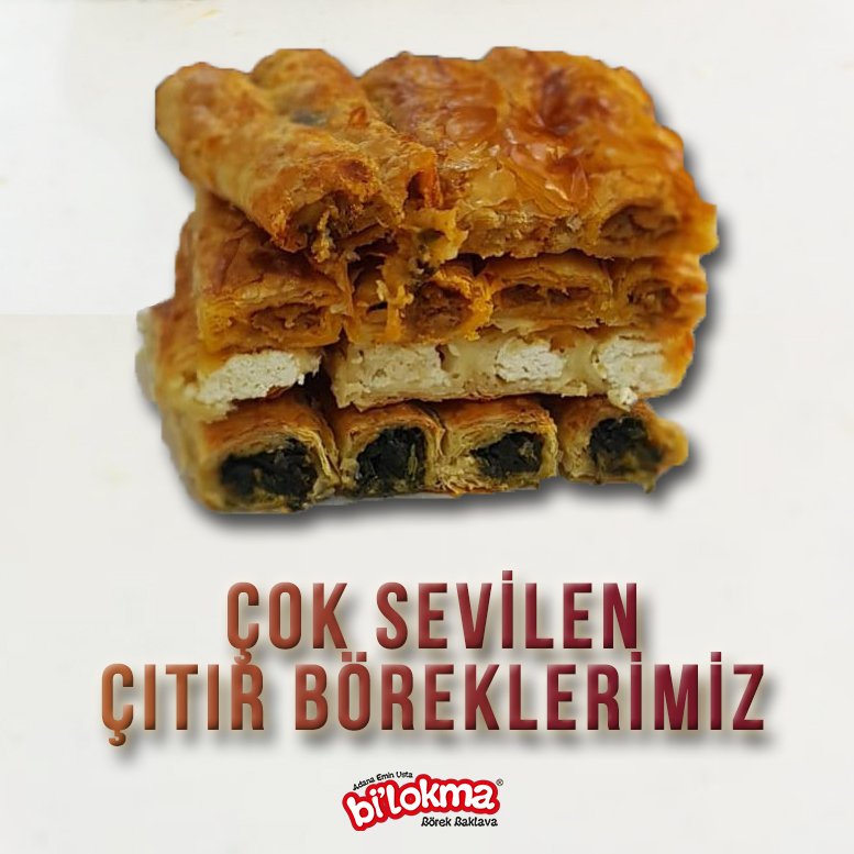 BiLokmaBorek's tweet photo. Yeni çıtır böreklerimiz 
Yeni lezzet 😋☺️😜
Çok Seveceksiniz ☺️
#peynirlibörek #kıymalıbörek #patateslibörek #ıspanaklıbörek #eminusta #balıkesirçarşı #balıkesirüniversitesi #adanasuböreği #bilokmabörek https://t.co/cF6fq4W5rc
