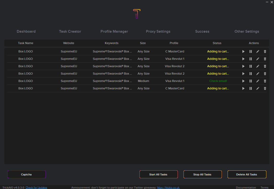 wizencrowd's tweet photo. Thank you @trickAIO https://t.co/fEjDayYYb4